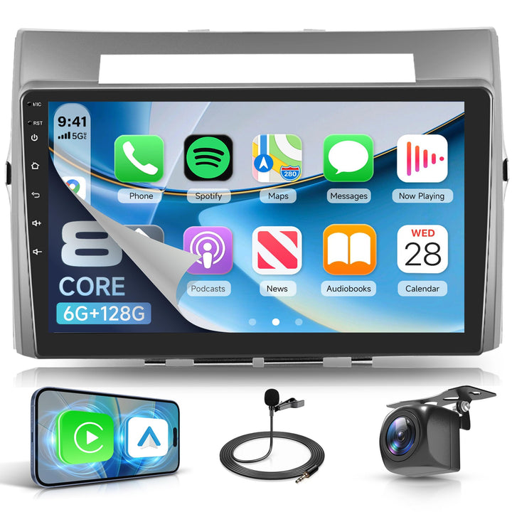 Rimoody 8 Core 6G+128G 9" Autoradio für Toyota Corolla Verso 2004-2009, Carplay Wireless Android Aut
