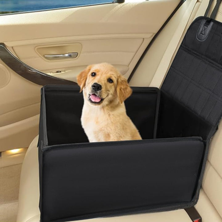 Hunde Autositz, Stabiler hundebox Auto rückbank für kleine und mittlere Hunde, Wasserdichter Hundeau