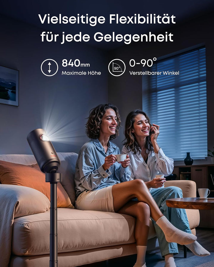 NEBULA Capsule Powerbank-Stativ, Bis zu 2 Std. Integrierter Akku, 215mm bis 840mm Höhenverstellbar,