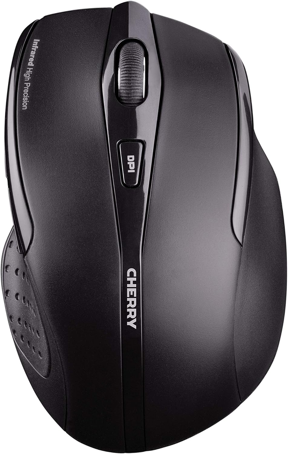 CHERRY MW 3000, Kabellose Ergonomische Maus für Rechtshänder, 2,4 GHz Funk, 6 Tasten, Optischer Sens