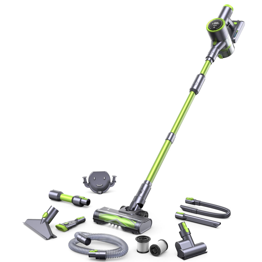 kalado Akku Staubsauger KCV600, 10 in 1 Staubsauger Kabellos 480W 33Kpa, Leicht Akkusauger mit Abneh