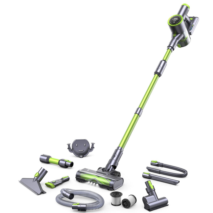 kalado Akku Staubsauger KCV600, 10 in 1 Staubsauger Kabellos 480W 33Kpa, Leicht Akkusauger mit Abneh