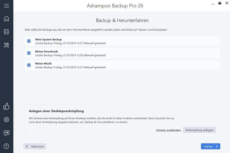 Backup Pro 25 - Datensicherung Programm, Rettung bei Malware-Befall, defekter Festplatte oder Window