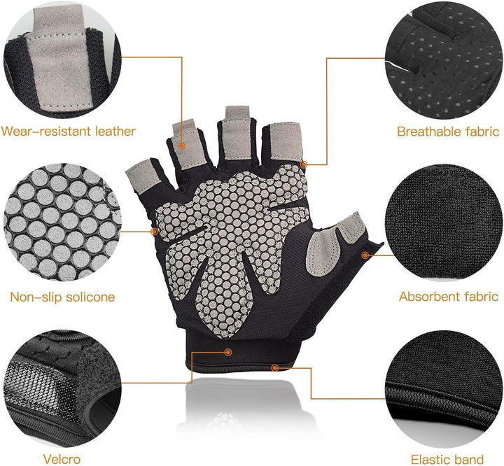 Fitness Handschuhe, Trainingshandschuhe Handflächenschutz für Damen und Herren,Sporthandschuhe für G