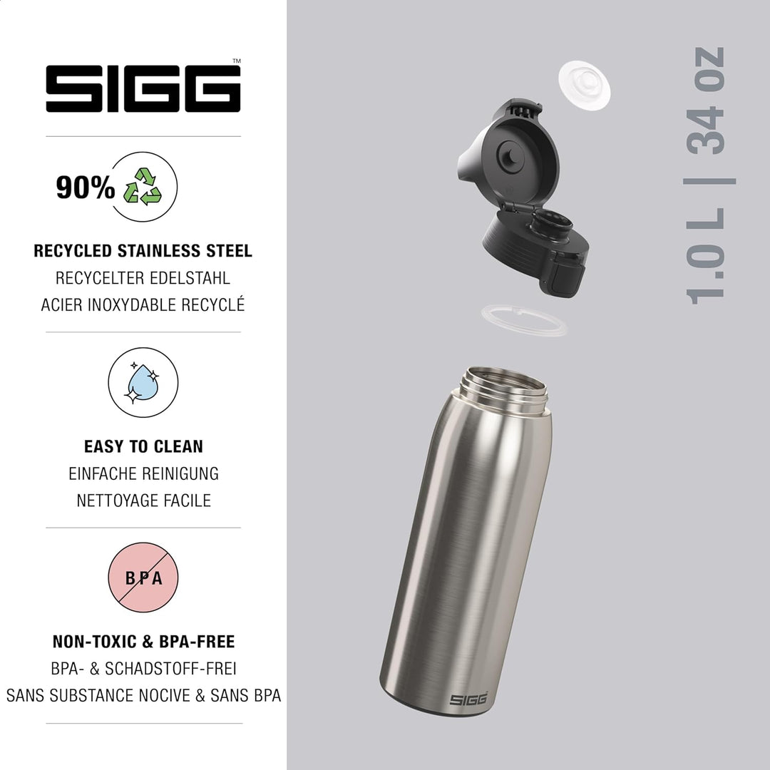 SIGG - Edelstahl Trinkflasche - Shield ONE - Für Kohlensäurehaltige Getränke Geeignet - Auslaufsiche