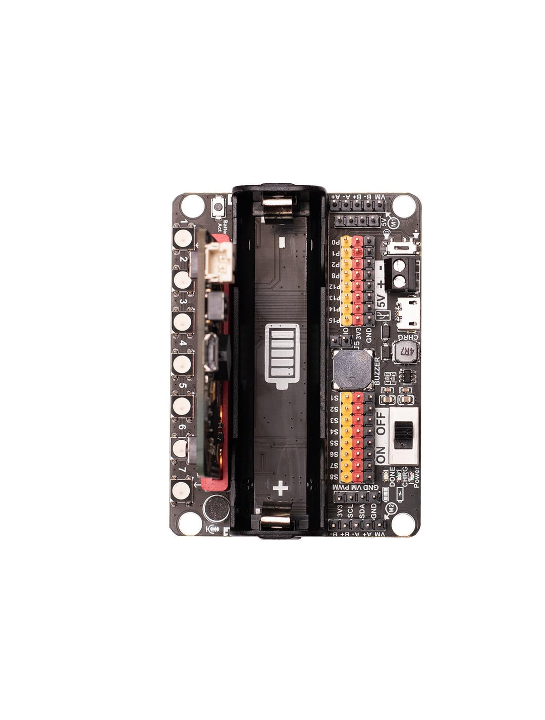 Xicoolee Roboter-Micro-Bit-Erweiterungsplatine für Micro: Bit nimmt PCA9685 Chip Integration Mehrkan