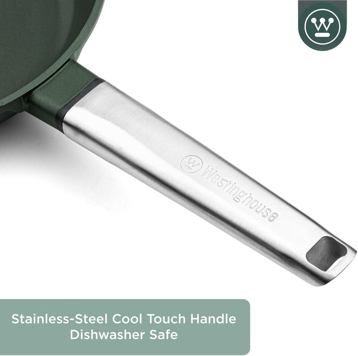 Westinghouse PERFORMANCE SERIES Grillpfanne, Grosse Bratpfanne 28 cm mit Edelstahl-Griff für Indukti