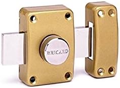 BRICARD 1951 Schloss Alpha mit Knopf Zylinder 40 mm Ø 22 mm gold mit Knopf 40 mm ø 22 mm Goldfarben,