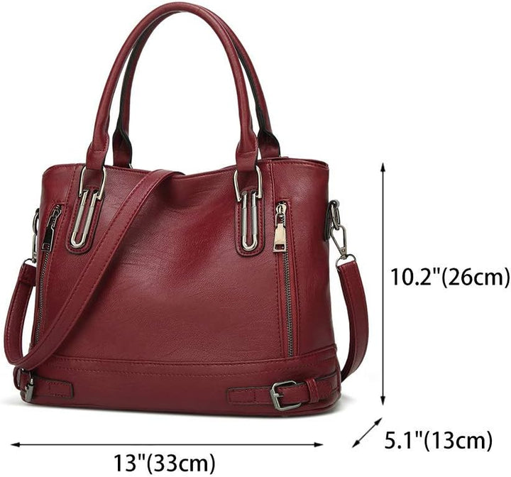 Damen Tasche Handtasche Umhängetasche Schultertasche Frauen Kulturbeutel Weekender Klein PU Leder DE