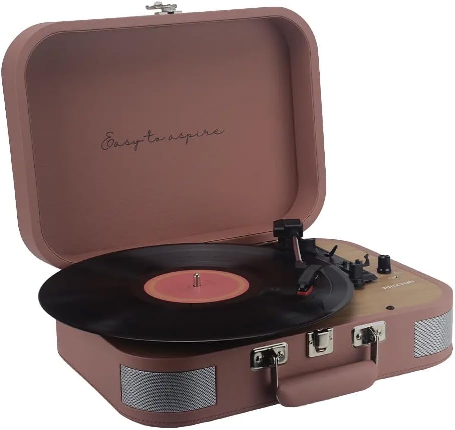 PRIXTON VC600 Vintage-Plattenspieler aus Vinyl, Vinyl-Player und Musik-Player über Bluetooth und USB