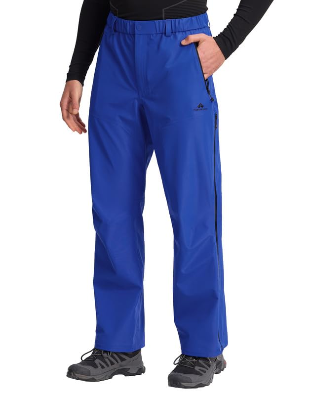 Pioneer Camp Regenhose Herren Wasserdicht 20000mm Fahrrad Überhose Winddichte Atmungsaktiv 3-lagige