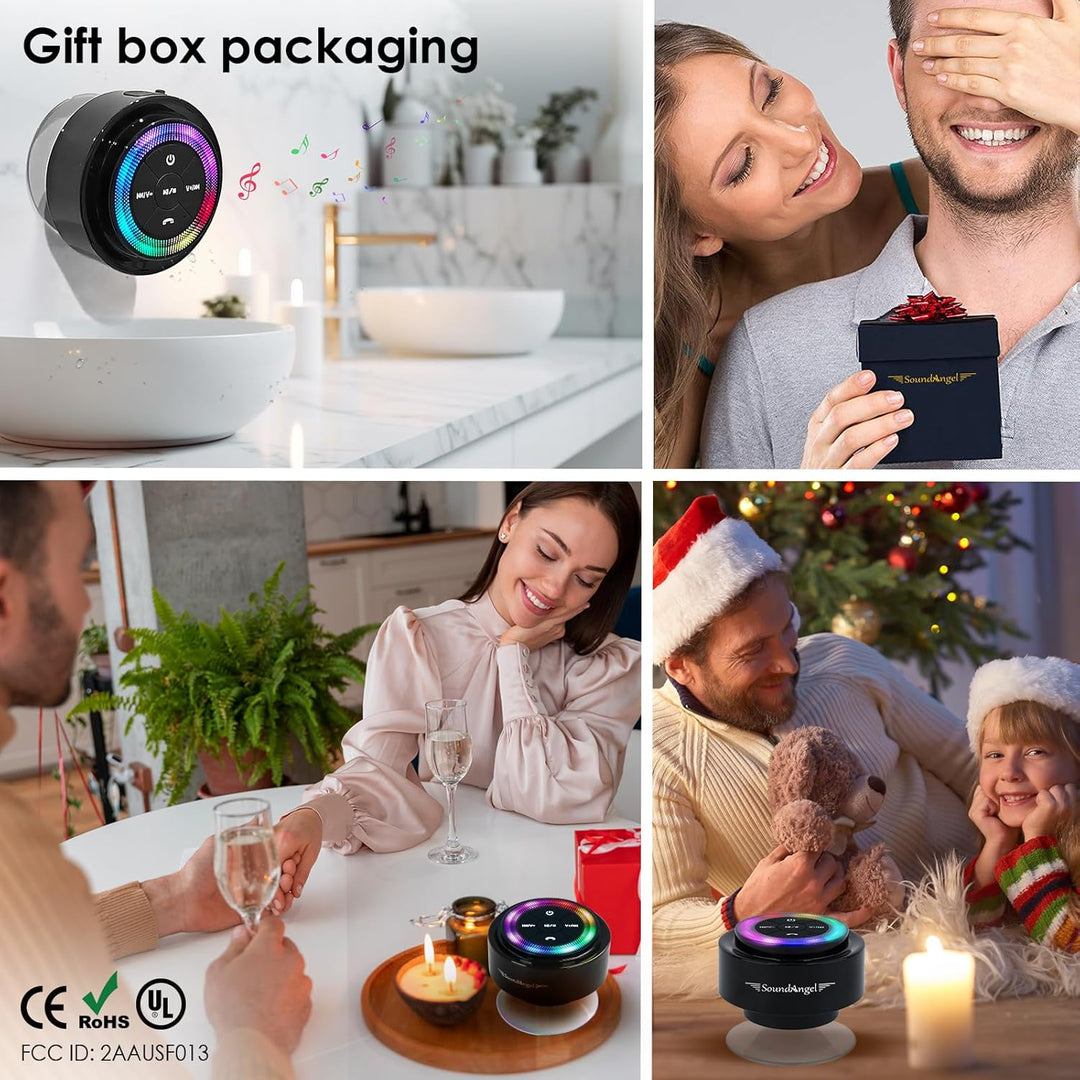 Xleader Mate Dusche Bluetooth Lautsprecher klein, Zertifiziert IPX7 Wasserdicht Bluetoothbox, Mini M