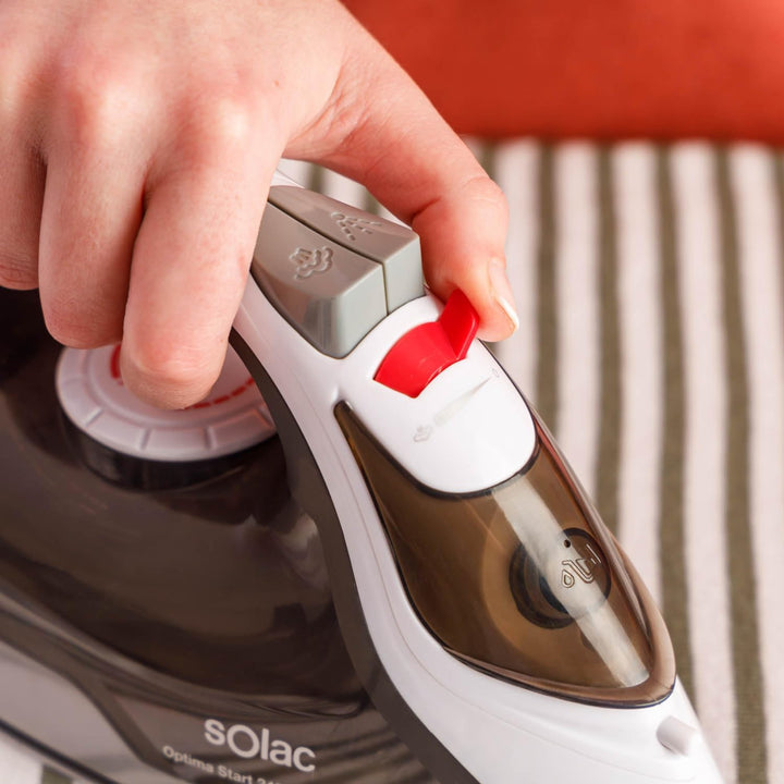 Solac Optima Start Dampfbügeleisen, 2400 W, Keramik-Bügelsohle, Dampfstoss 120 g/min, kontinuierlich