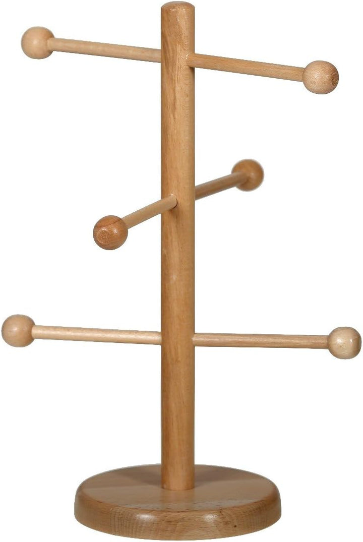 Bütic Holz Brezelbaum, Brezelständer, Gebäckständer aus Buche 6-armig, Artikel:Höhe 50cm, Höhe 50cm