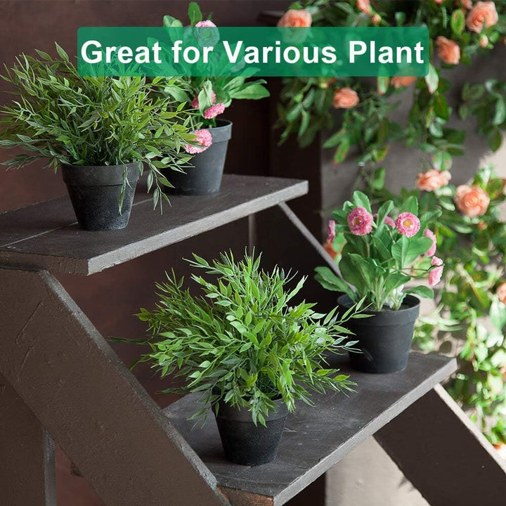 vensovo 10,2cm Schwarzer Tontopf für Pflanzen mit Untertasse - 6er Pack Kleiner Terrakotta-Pflanzent