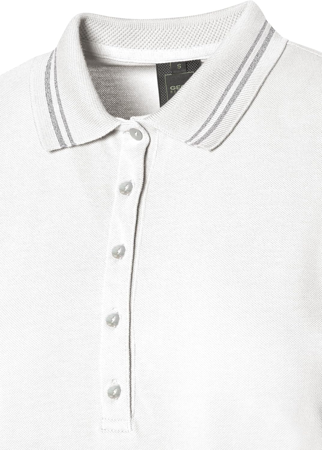 Geox Damen W Polo Shirt XS Optical White, XS Optical White