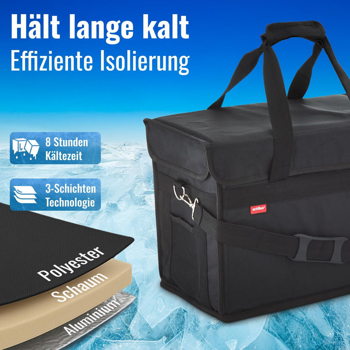 achilles Kühltasche Faltbar – Lunchtasche Herren und Damen – Lange Kühlzeit – Faltbare Kühlbox für U