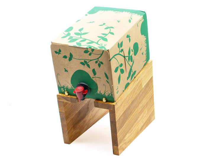Bag in Box Ständer aus Holz (Eiche)