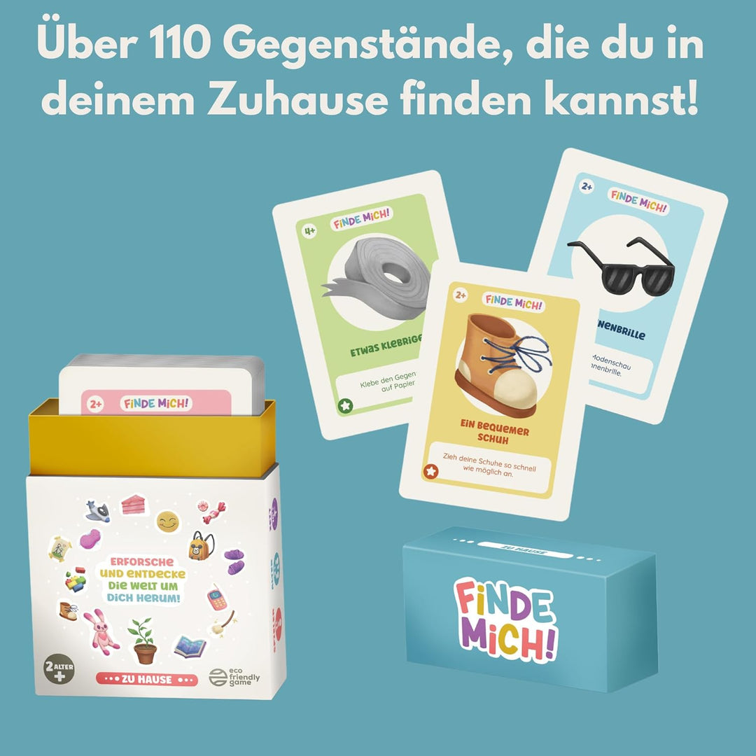 Finde Mich! Indoor Suchspiel – Entdeckerkarten für Kinder ab 2–6 Jahren – Zuhause entdecken & spiele