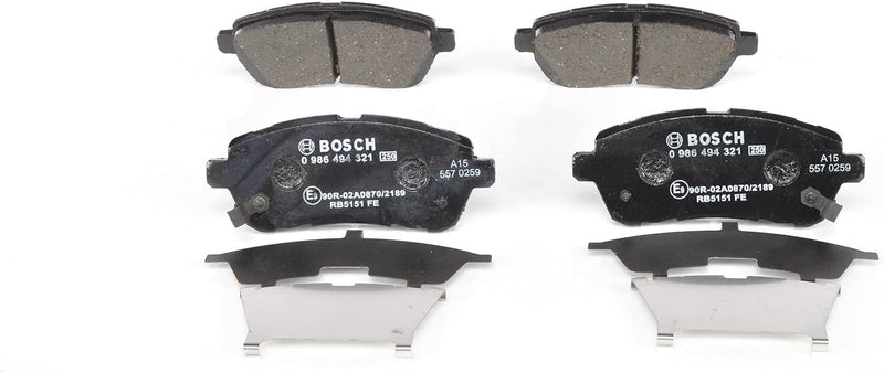 Bosch BP1211 Bremsbeläge - Vorderachse - ECE-R90 Zertifizierung - vier Bremsbeläge pro Set