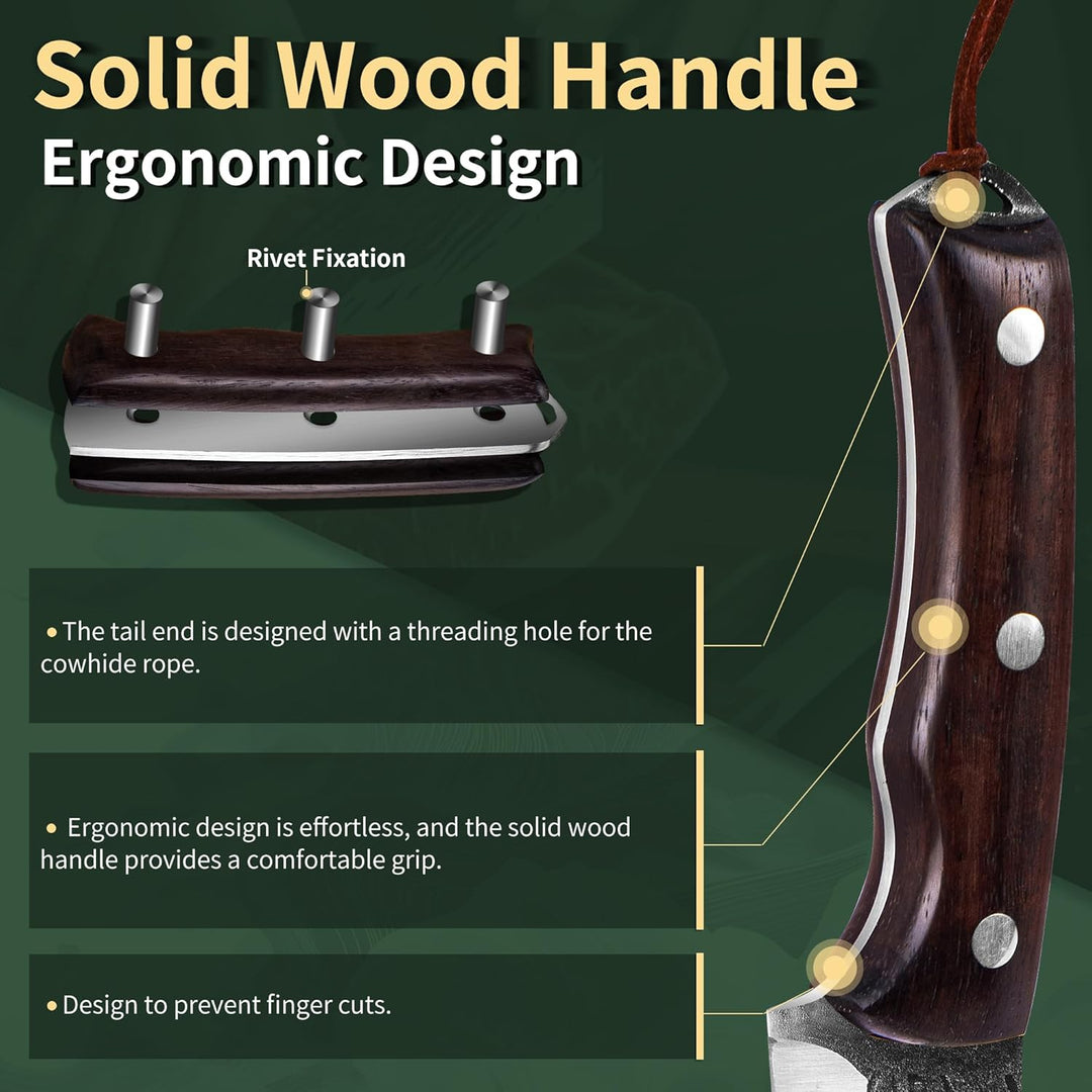 FULLHI Ausbeinmesser, Multi-Farben Griff Full Tang Küchenmesser, High Carbon Steel Carving Fishing D