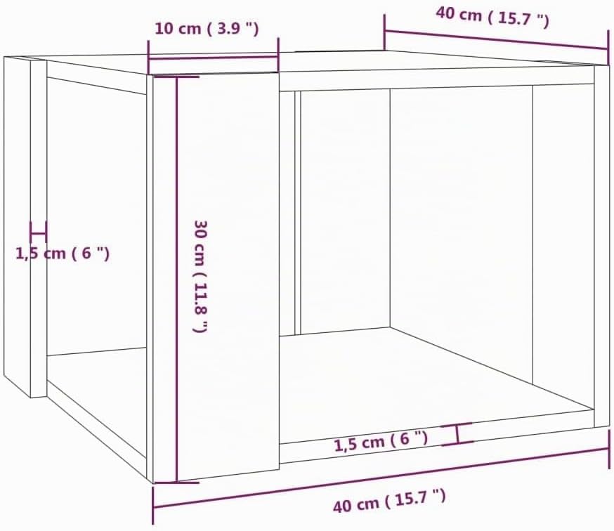 vidaXL Couchtisch Beistelltisch Wohnzimmertisch Kaffeetisch Sofatisch Teetisch Tisch Wohnzimmer Räuc