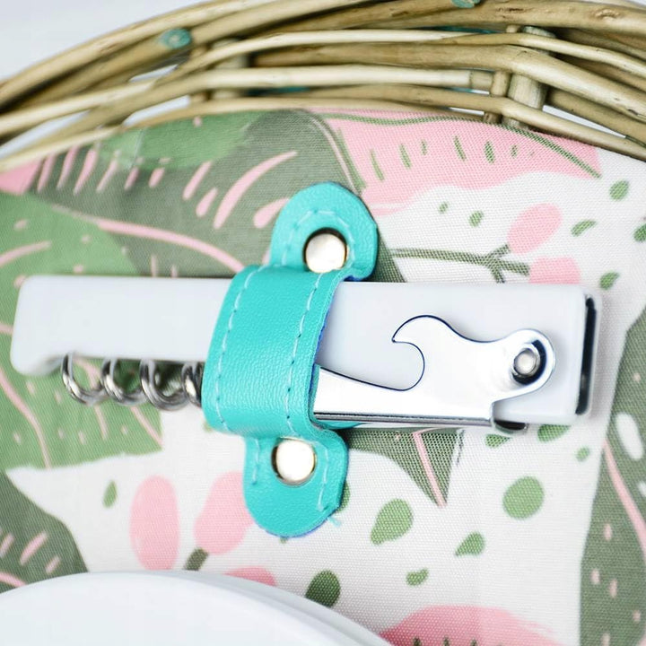 Zolta Picknickkorb Korb mit Deckel - Weidenkorb mit Picknick Geschirr und Thermischer Einsatz - Ther