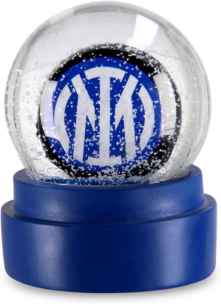 Inter - Schneekugel mit Inter-Logo, Weihnachtsboule de Neige mit Schneefall, Schneekugel, Fans