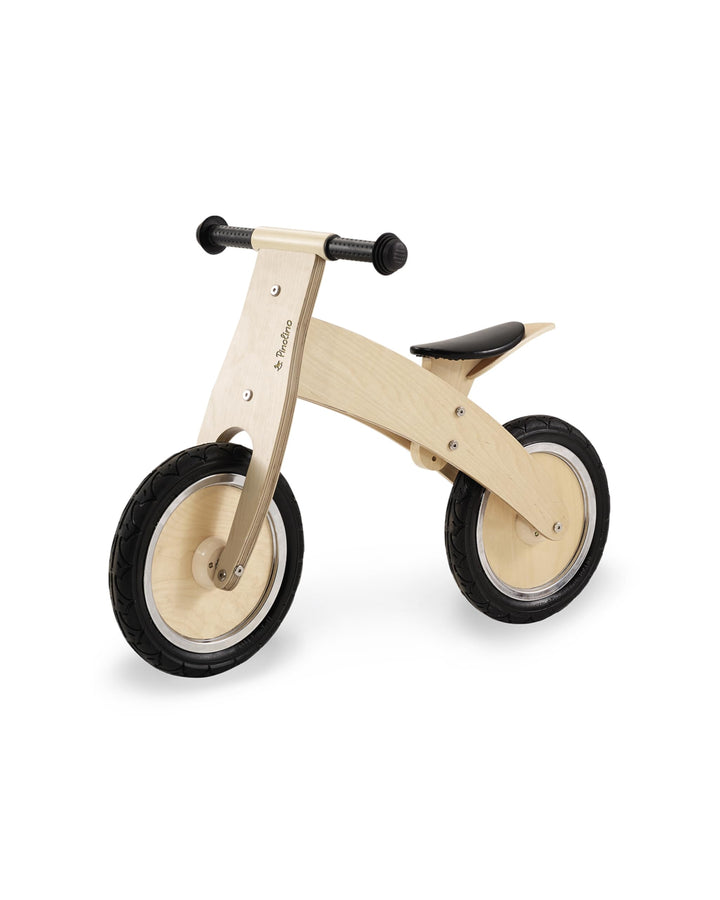 Pinolino 239471 Laufrad Lino, klar lackiert, aus Holz, unplattbare Bereifung, umbaubar vom Chopper z