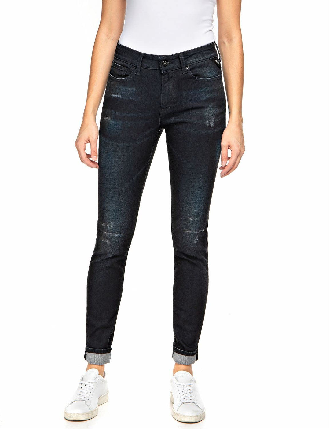 REPLAY Damen Jeans Luzien Skinny-Fit 30W / 32L 007 Dark Blue, 30W / 32L 007 Dark Blue