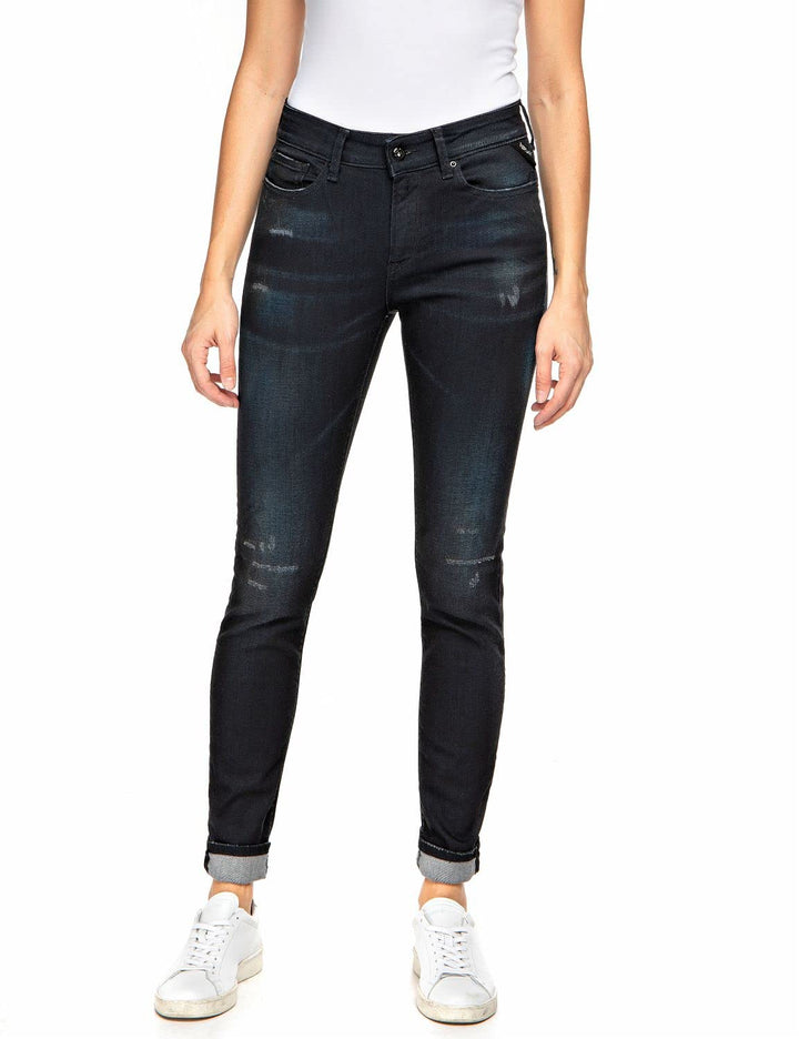 REPLAY Damen Jeans Luzien Skinny-Fit 30W / 32L 007 Dark Blue, 30W / 32L 007 Dark Blue