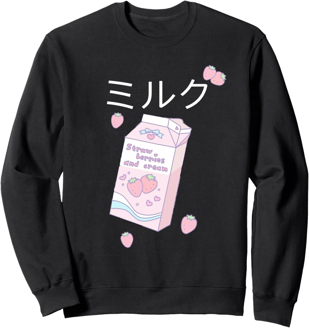 90er Jahre japanische ästhetische Pfirsichsaft Otaku Anime Sweatshirt