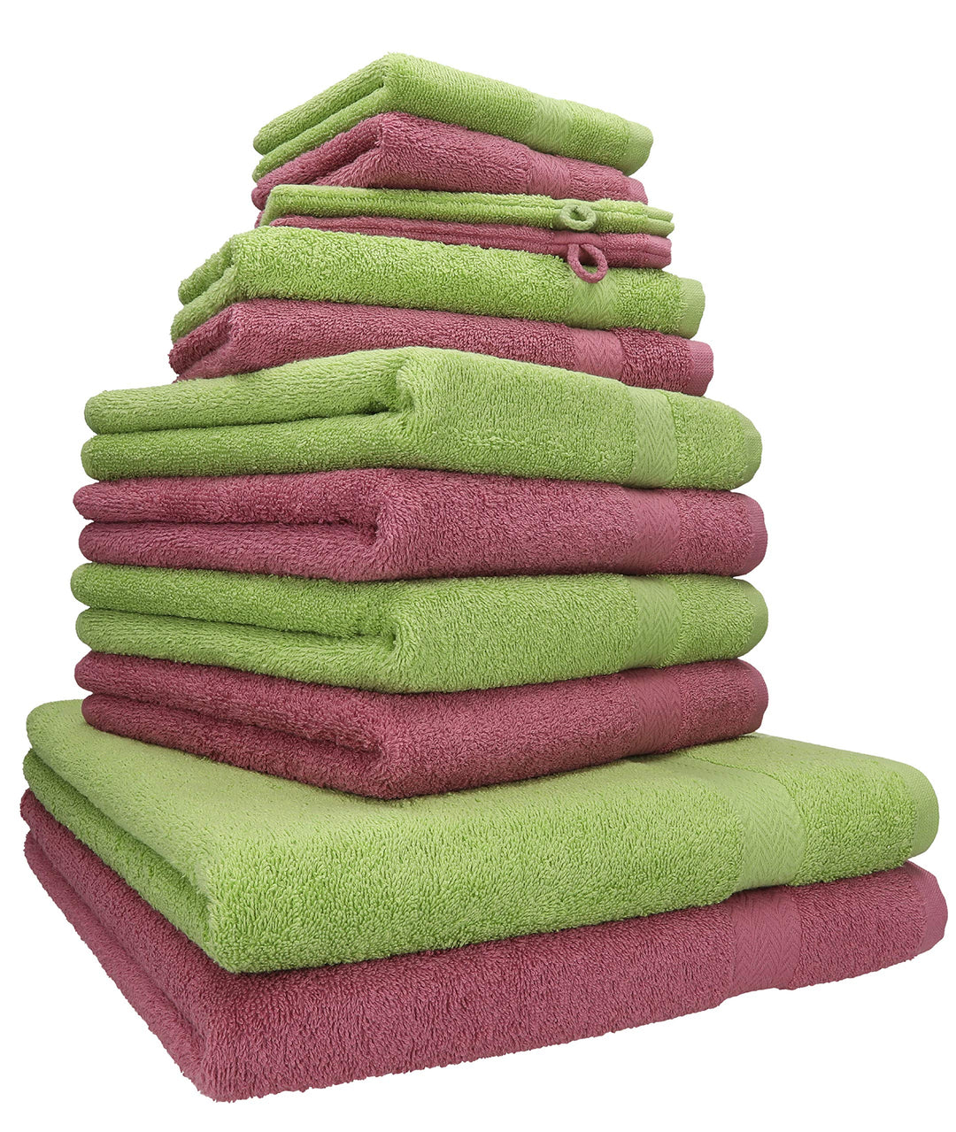 Betz 12-TLG. Handtuch Set Premium 100% Baumwolle 2 Duschtücher 4 Handtücher 2 Gästetücher 2 Seiftüch