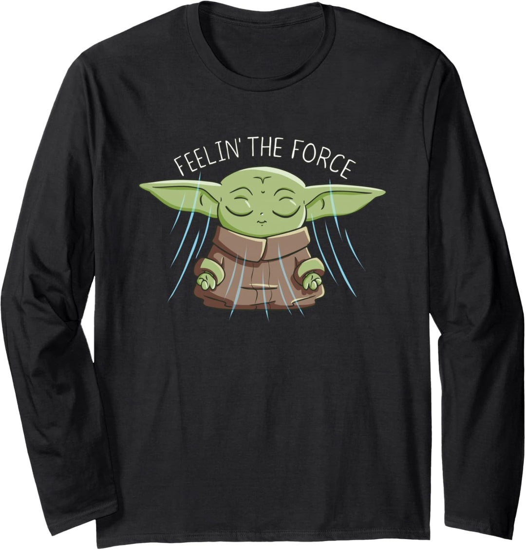 Star Wars The Mandalorian The Child Feelin' The Force Langarmshirt