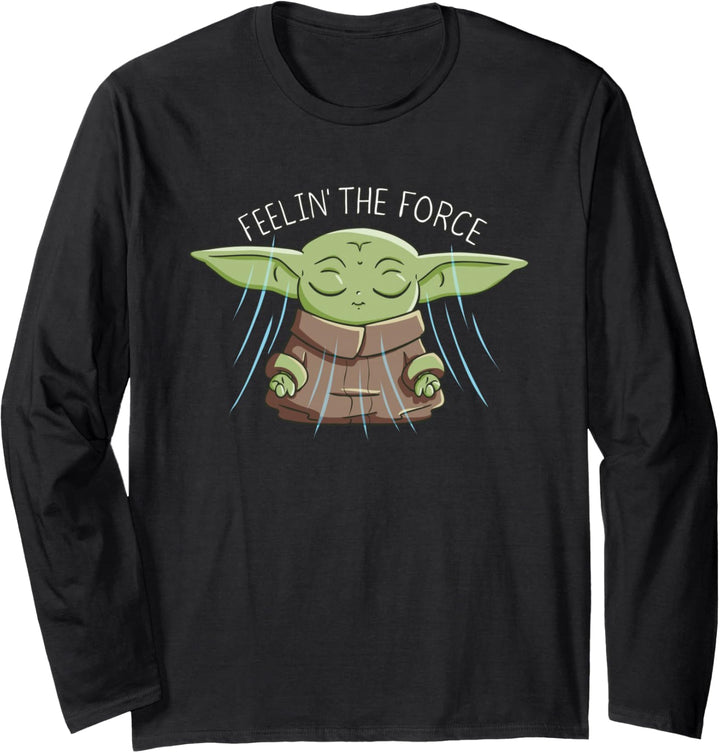Star Wars The Mandalorian The Child Feelin' The Force Langarmshirt