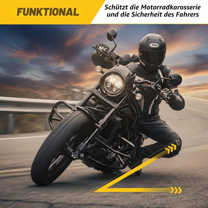 TAZGANTAX Highway Crash Bar für Rebel 1100 Motorrad Motor Stossstangenschutz Kompatibel mit Hon-da R