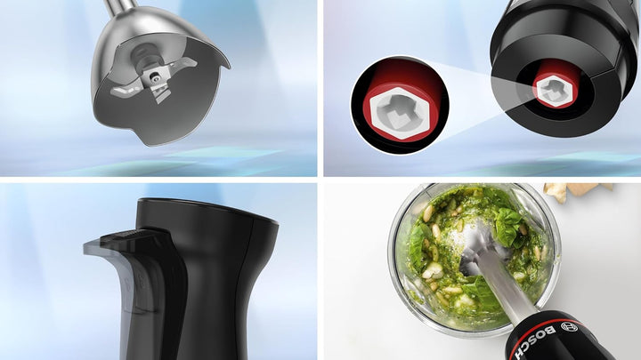 Bosch, Stabmixer, ErgoMaster Serie 4, 1000 Watt, dynamische Geschwindigkeitsregelung, QuattroBlade S