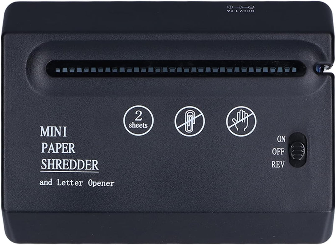 Aktenvernichter Klein, Papierschredder für 2 Blätter A6 Papier oder 1 Blatt A4 Klapppapier USB Elekt