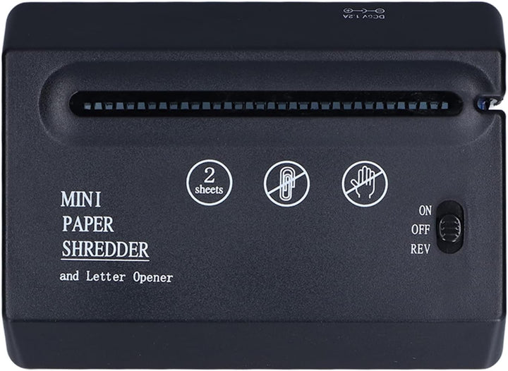 Aktenvernichter Klein, Papierschredder für 2 Blätter A6 Papier oder 1 Blatt A4 Klapppapier USB Elekt