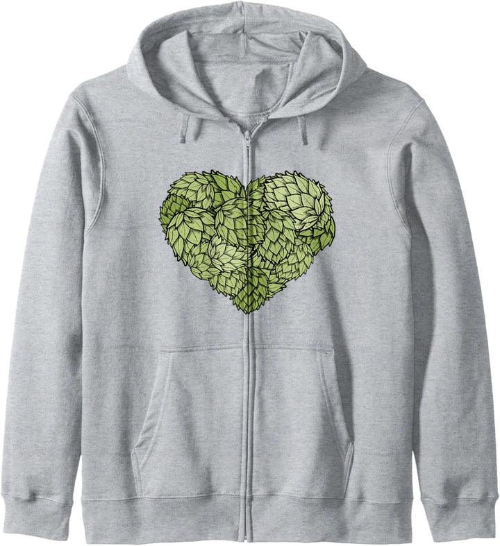 Hoppy Beer Lover Hops Heart Graphic Illustration Kapuzenjacke