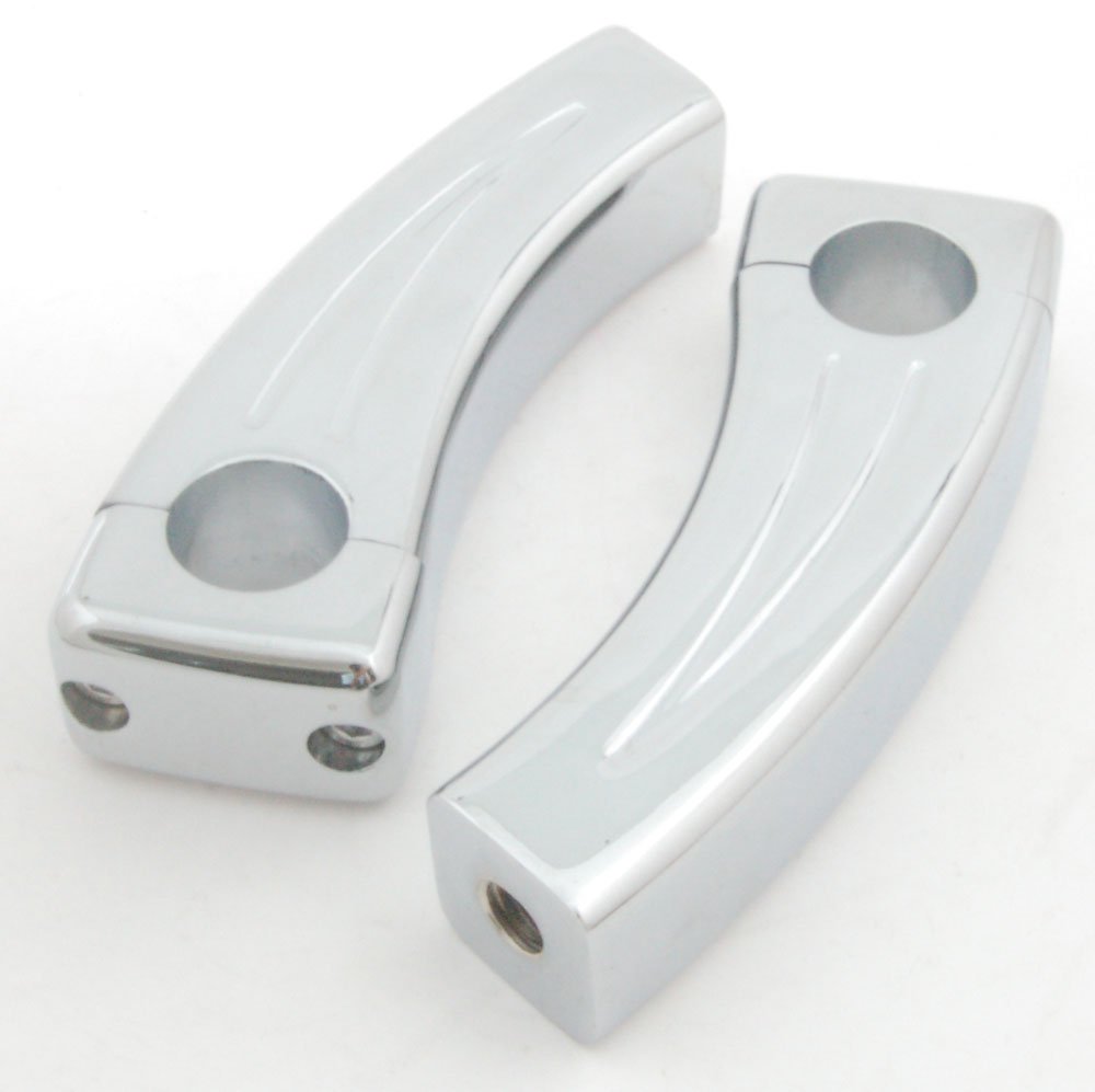 Topteng Motorrad-Bar Riser, 4,5" Billet Chrome 1" Bars Riser Pull Back 1.5" für Hon-da Schatten Intr