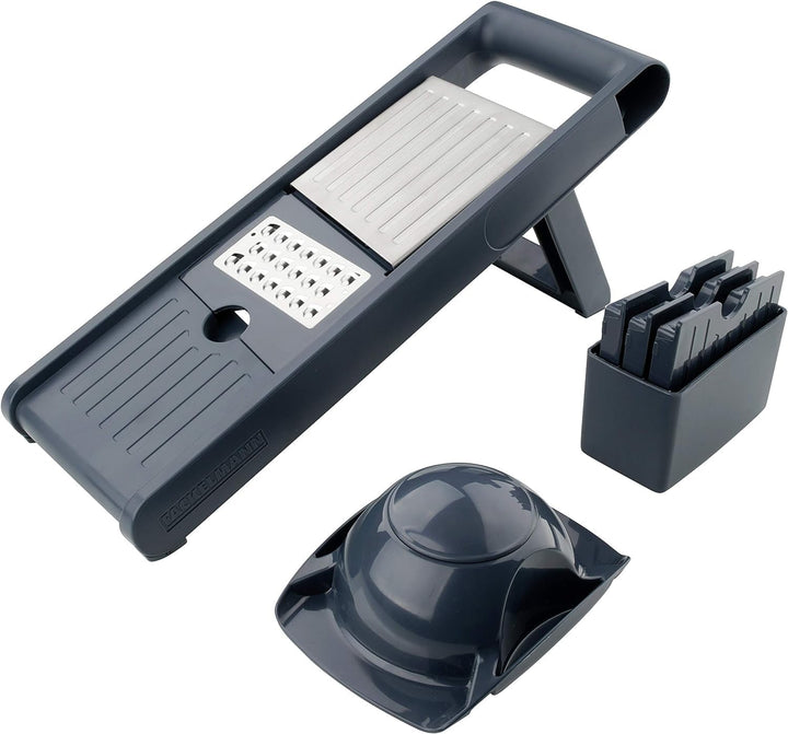 FACKELMANN Gemüsehobel #easyprepare, hochwertiger Gemüseschneider, Mandoline mit 4 verschiedenen Sch