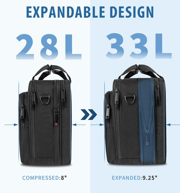 EMPSIGN Laptoptasche 17,3 Zoll Laptop Tasche Business Aktentasche Notebook Tasche Wasserabweisend Co