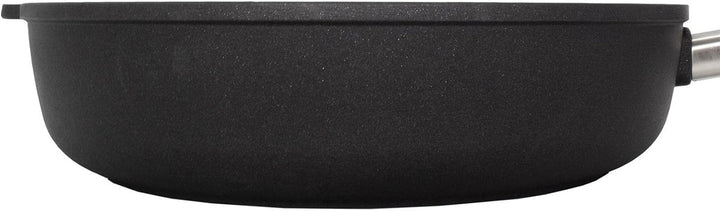 Eurolux Guss-Pfanne Induktion Ø 28 cm - hoher Rand 7 cm - grosse runde Alugusspfanne mit Beschichtun