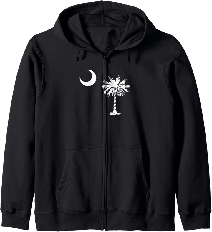 South Carolina Flag Palmetto Tree and Moon Graphic Design Kapuzenjacke
