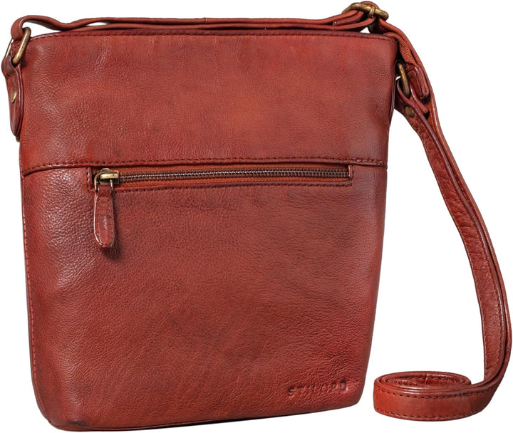 STILORD 'Jasmine' Ledertasche Damen Umhängetasche Handtasche Elegante Damentasche zum Umhängen Klein