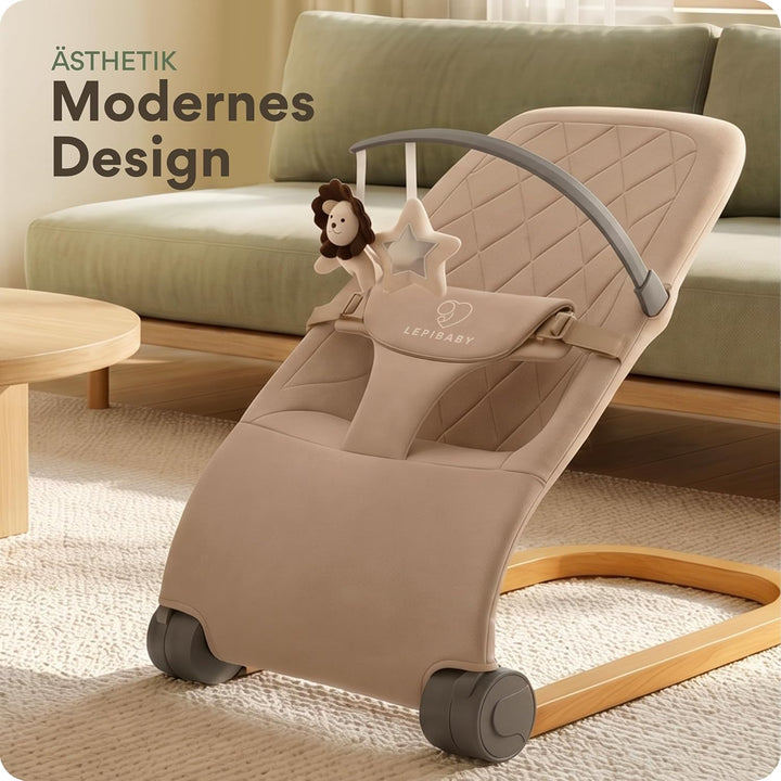 SamiBu Babywippe Faltbar &amp; Verstellbar | Baby Wippe Neugeborenen | Bouncer Newborn mit Spielbogen |