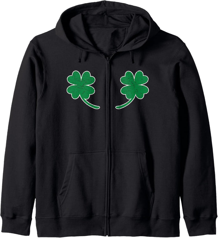 Funny St Patricks Day Irish Shamrock Boobs Kapuzenjacke