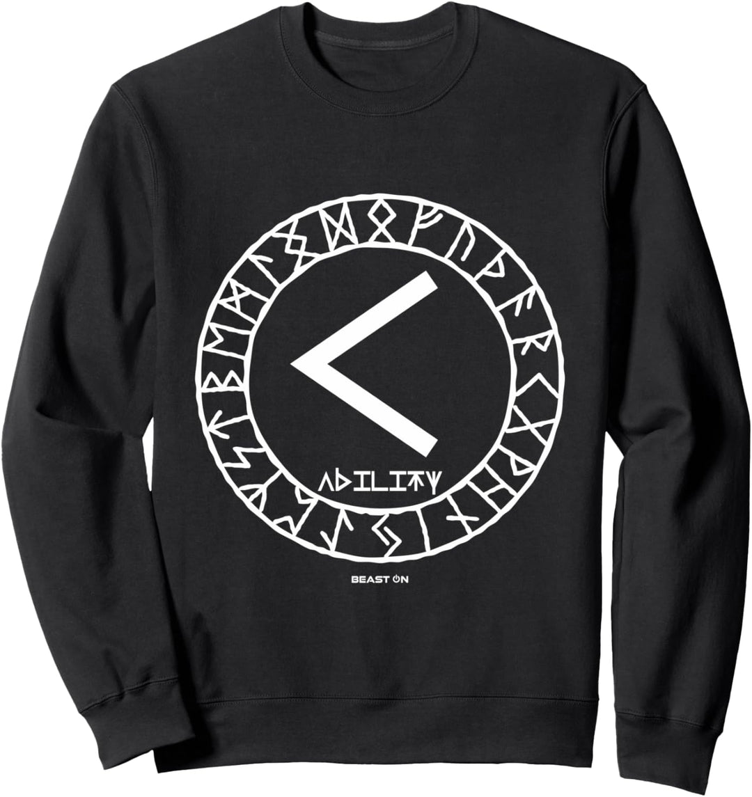 Nordische Rune KENAZ Fähigkeit Wikinger Rune Symbol Glyphe Sweatshirt