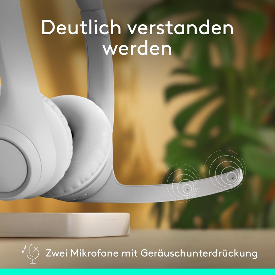 Logitech Zone 300 Wireless Bluetooth Headset mit Mikrofon inkl. Geräuschunterdrückung, kompatibel mi